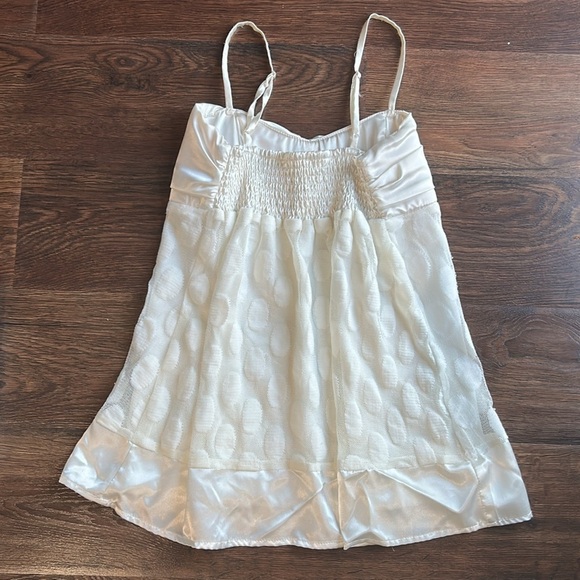 Ivory Tank Top with Bow | Baby Doll Style Tank Top | White Tank Top | - Picture 7 of 8